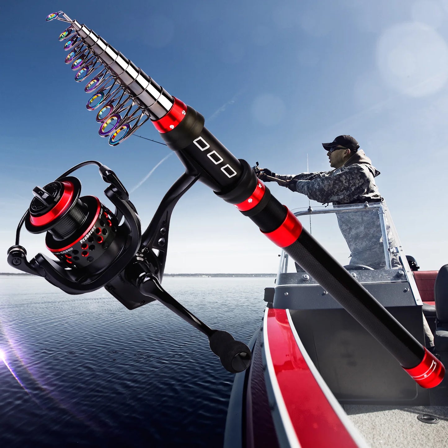Mini Telescopic Fishing Rod & Reel Combo — Carbon, Travel-Ready