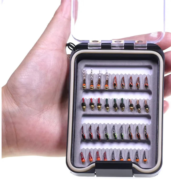 36-Piece Wet Fly & Nymph Kit with Waterproof Box