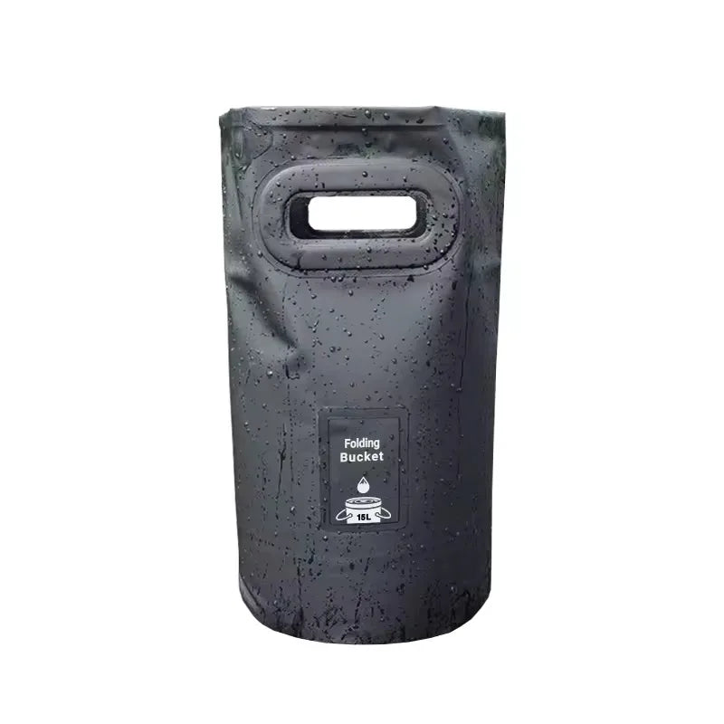 Collapsible 20L Folding Bucket - PVC, Stands Upright