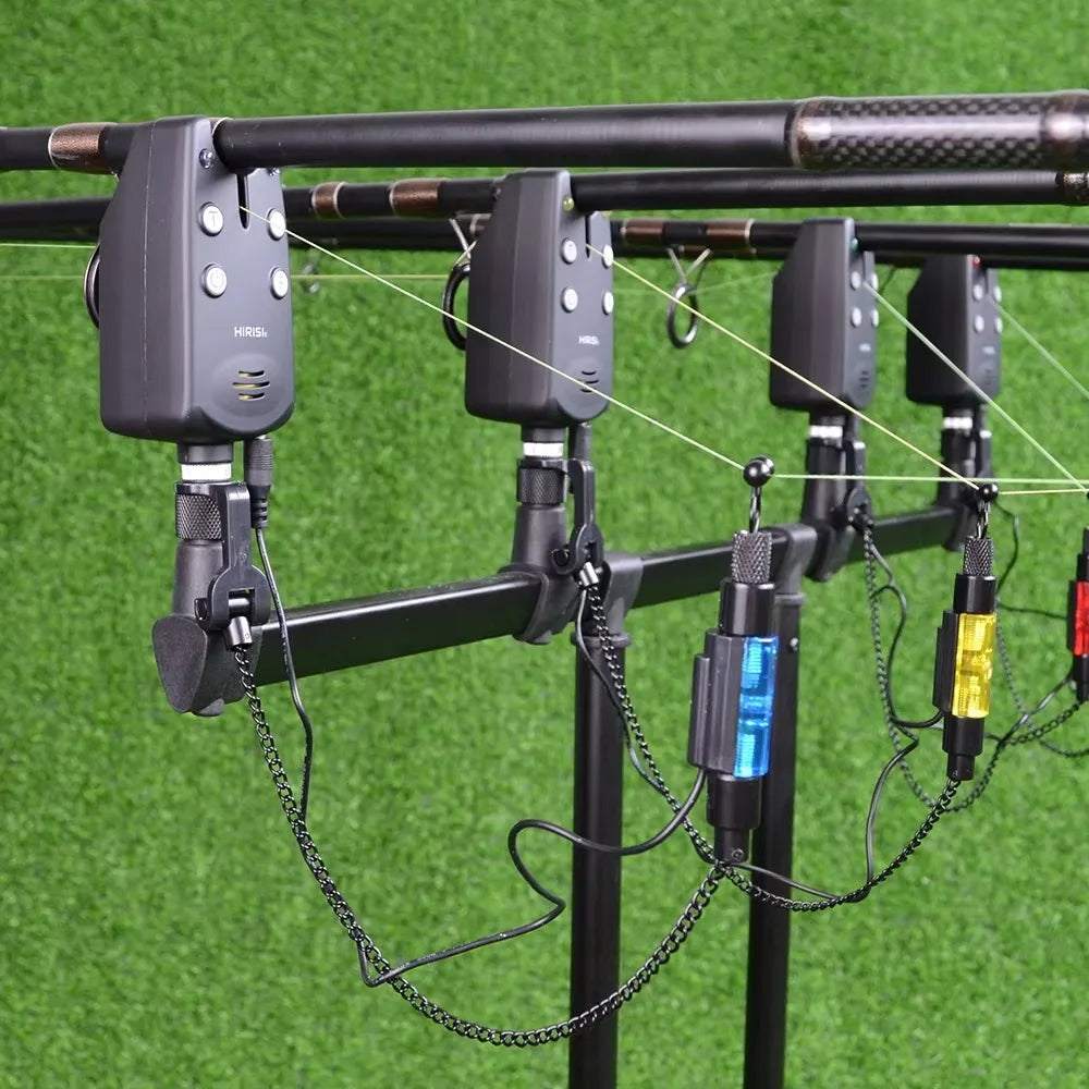 Wireless Carp Bite Alarm Set — 4 Alarms + Receiver, Case