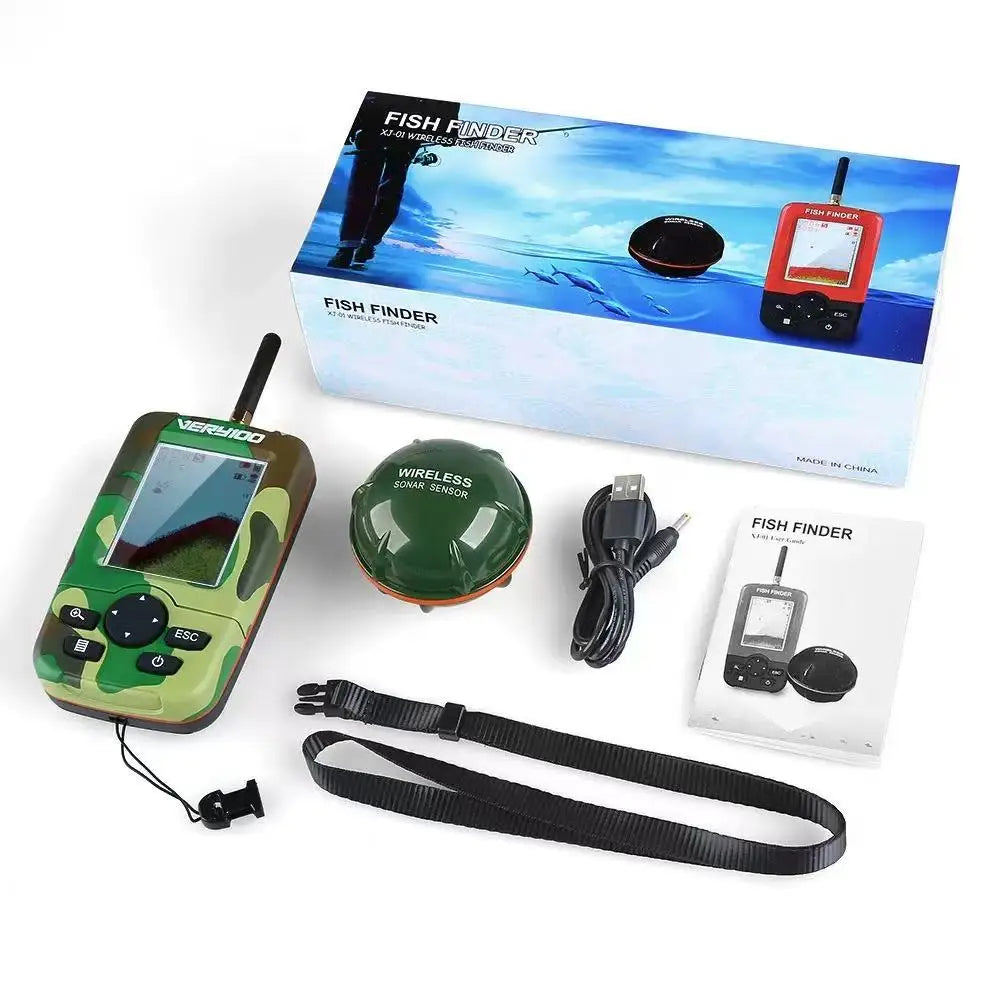 Wireless Sonar Fish Finder — Handheld LCD, 130ft Depth