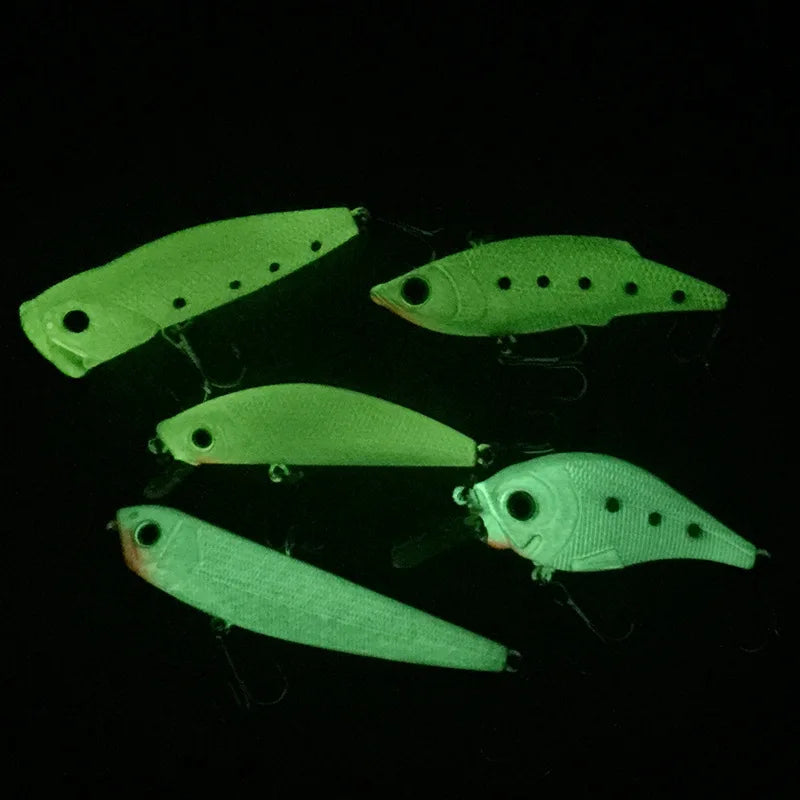 Glow Fishing Lure Kit — 5 Luminous Hard Baits, Night Bite