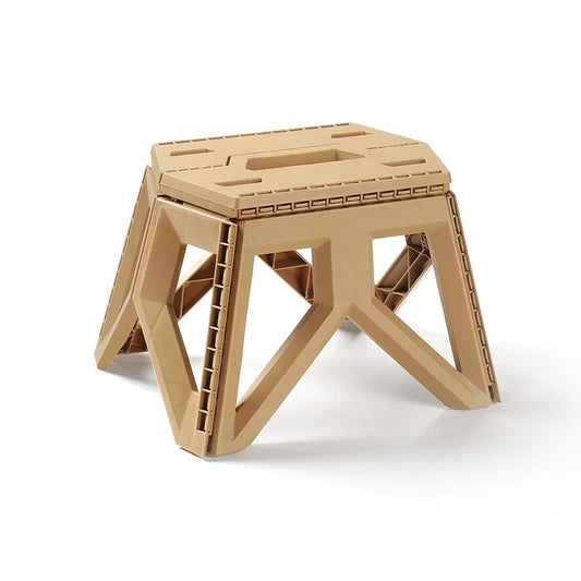 Folding Camp Stool - Compact Carry-Handle Seat
