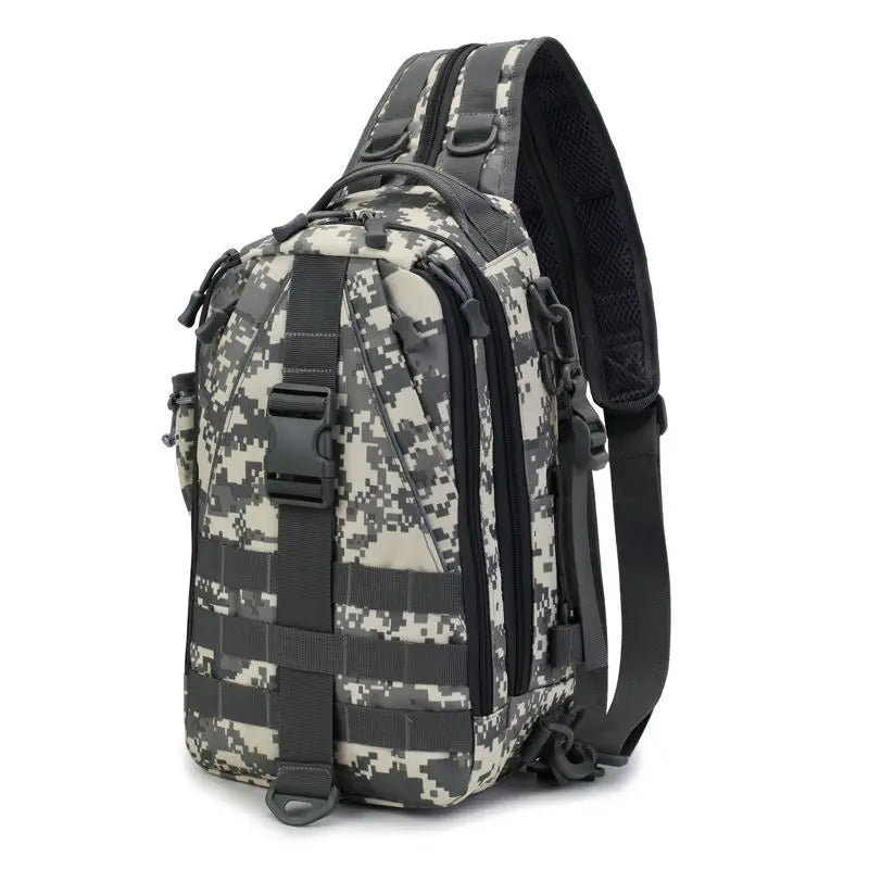 Fishing Sling Backpack — Built-In Rod Holder & Tackle Storage