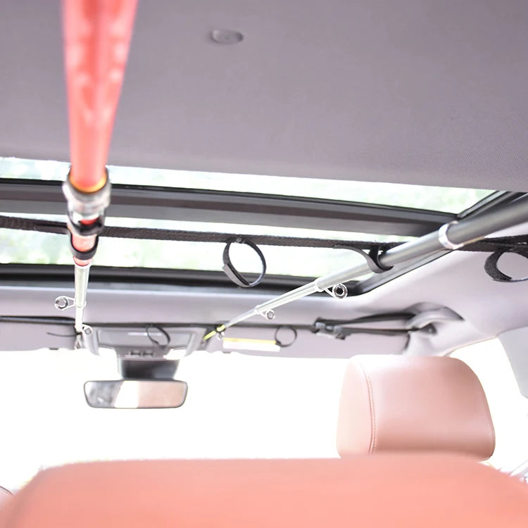Vehicle Fishing Rod Carrier — In-Car Rod Holder