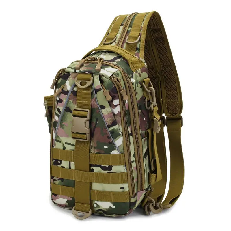 Fishing Sling Backpack — Built-In Rod Holder & Tackle Storage