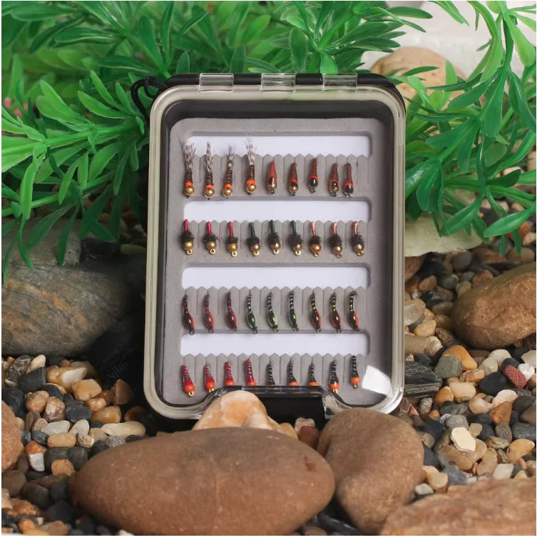 36-Piece Wet Fly & Nymph Kit with Waterproof Box