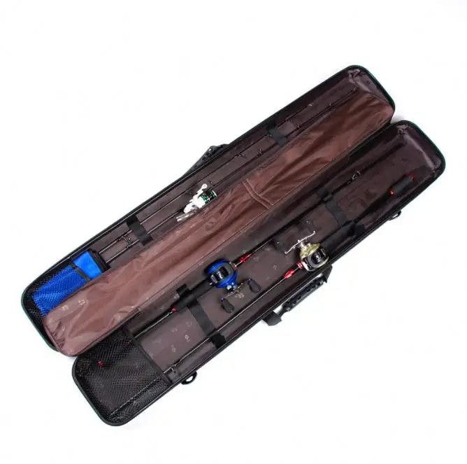 Hard Shell Fishing Rod Case - Waterproof ABS, Lockable