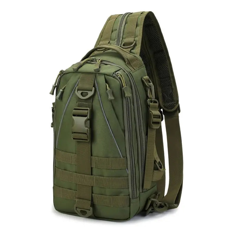 Fishing Sling Backpack — Built-In Rod Holder & Tackle Storage