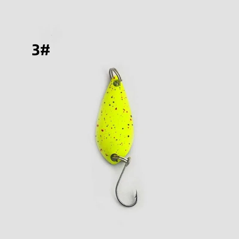Trout Spoon Lure Kit — 12 Metal Casting Spoons, Single Hook