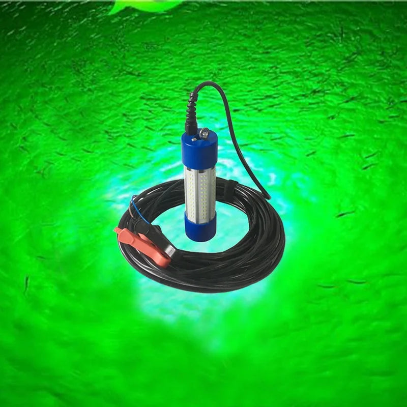 Underwater LED Fishing Light — 12V Green, Fish-Attracting