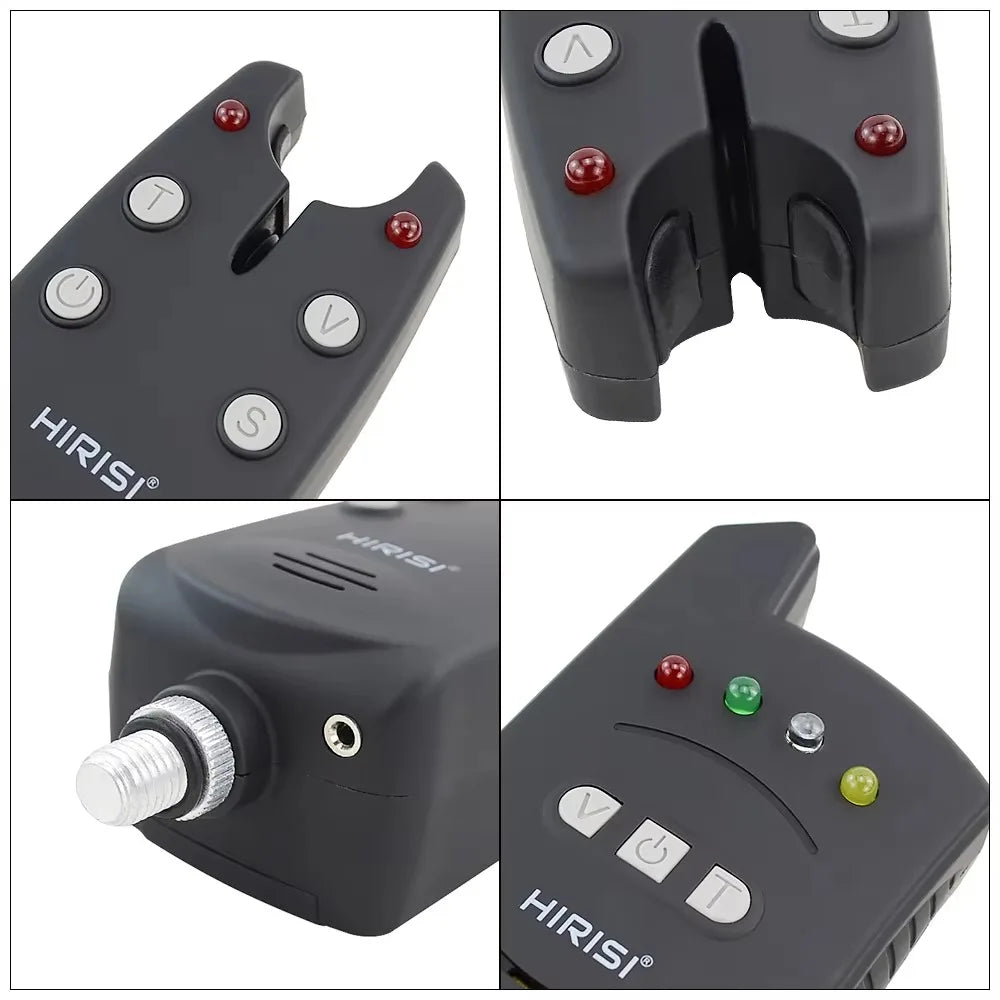 Wireless Carp Bite Alarm Set — 4 Alarms + Receiver, Case