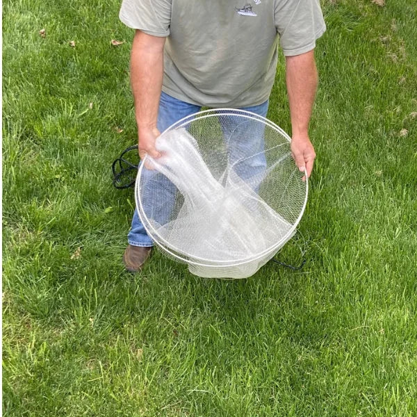 Collapsible Hoop Bait Trap Net — Stainless, Drop-Net