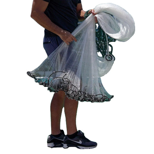 American Cast Net — Mono Mesh, Real Lead Sinkers