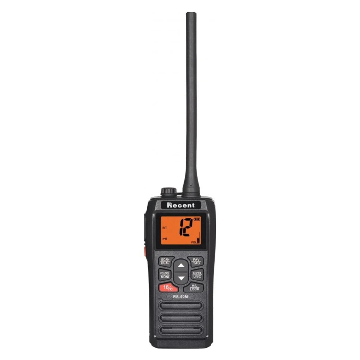 Floating VHF Marine Radio — IPX7, Flash Alarm, USB Charge