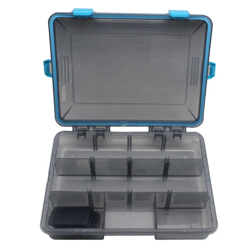 Waterproof Tackle Box — 4-Lock Seal, Adjustable Inserts