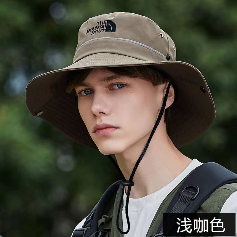 Wide-Brim Boonie Fishing Hat - UPF Sun Shade, Chin Strap
