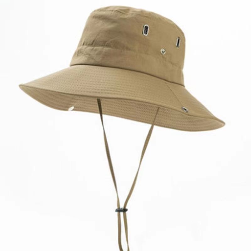 Wide-Brim Boonie Fishing Hat - UPF Sun Shade, Chin Strap