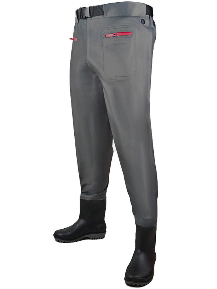 Bootfoot Waist Waders — Nylon, Built-In Boots