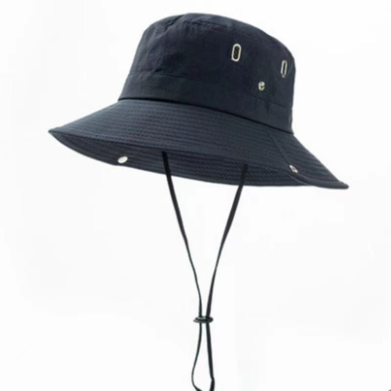 Wide-Brim Boonie Fishing Hat - UPF Sun Shade, Chin Strap