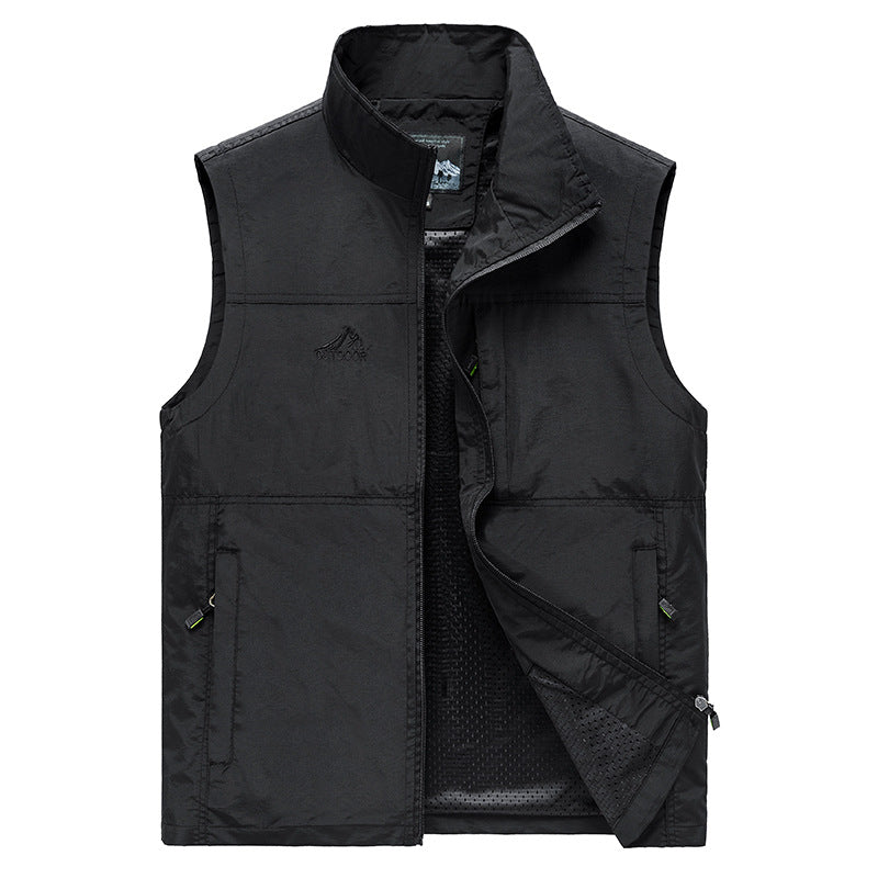 Mens Fishing Vest — Multi-Pocket, Breathable Mesh
