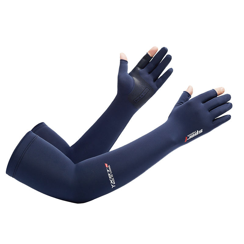 UPF 50+ Cooling Arm Sleeves — Fingerless Sun Gloves