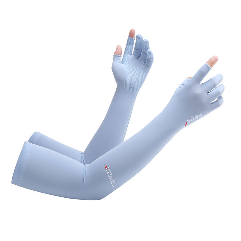 UPF 50+ Cooling Arm Sleeves — Fingerless Sun Gloves