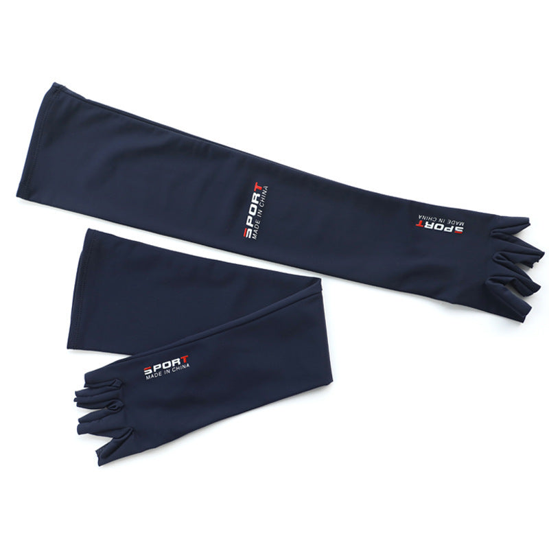 UPF 50+ Cooling Arm Sleeves — Fingerless Sun Gloves