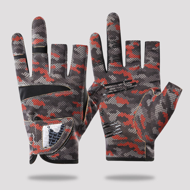 Sun-Protection Fishing Gloves — 3-Cut Finger, Breathable