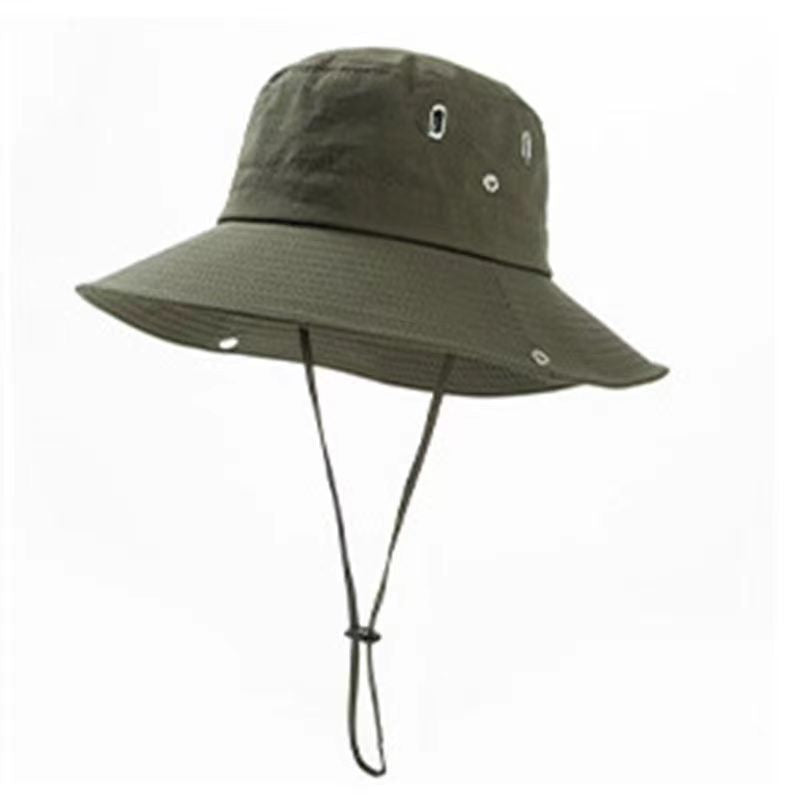 Wide-Brim Boonie Fishing Hat - UPF Sun Shade, Chin Strap