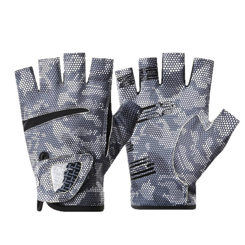 Sun-Protection Fishing Gloves — 3-Cut Finger, Breathable