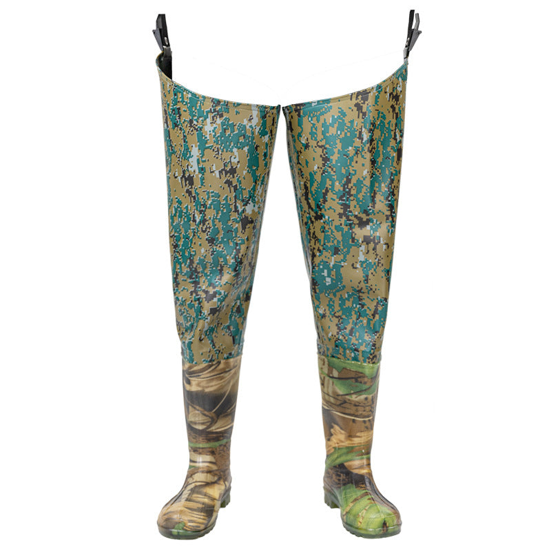 Bootfoot Hip Waders — Waterproof Camo Fishing Boots