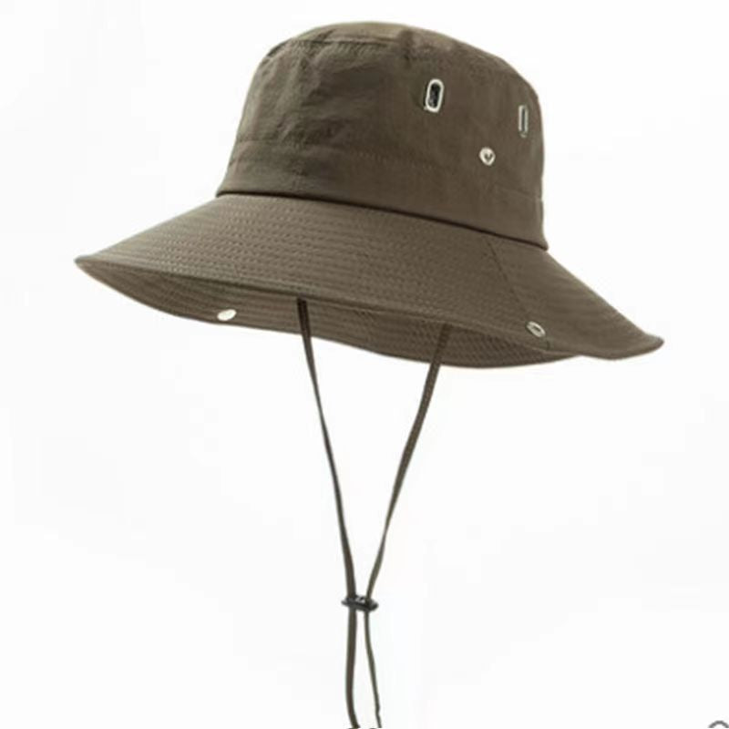 Wide-Brim Boonie Fishing Hat - UPF Sun Shade, Chin Strap