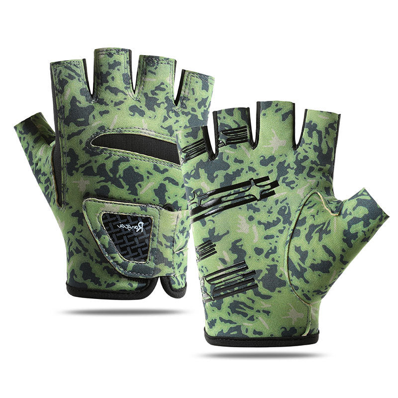 Fishing Gloves — 3-Cut Finger, Sun-Block & Non-Slip Grip
