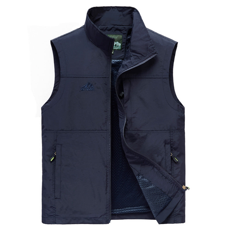 Mens Fishing Vest — Multi-Pocket, Breathable Mesh
