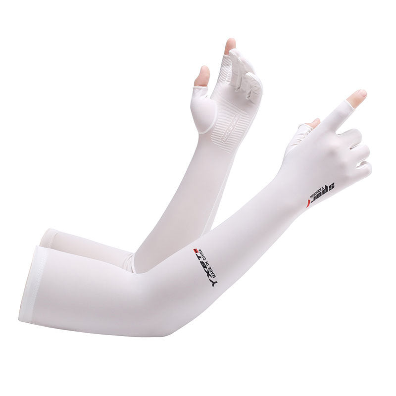 UPF 50+ Cooling Arm Sleeves — Fingerless Sun Gloves