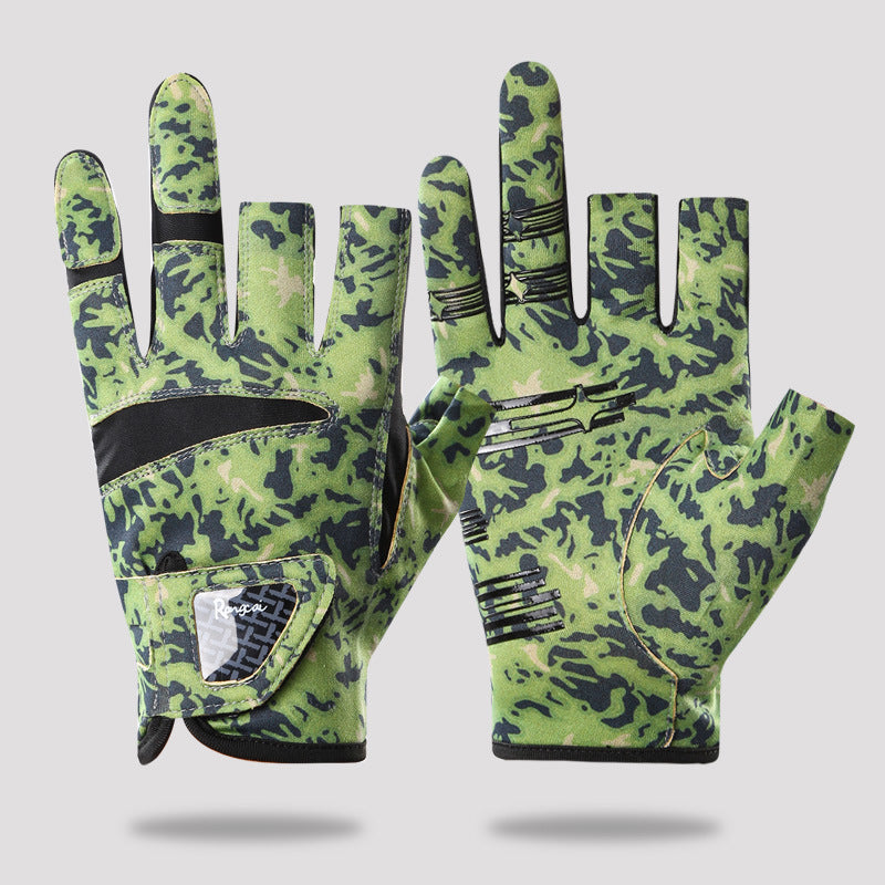 Sun-Protection Fishing Gloves — 3-Cut Finger, Breathable