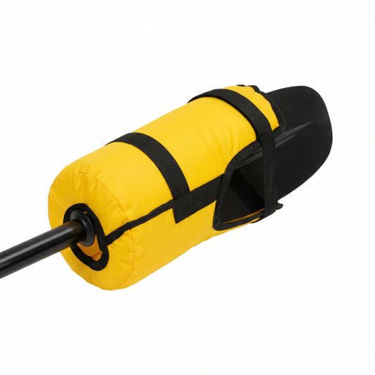 Yellow inflatable kayak paddle float